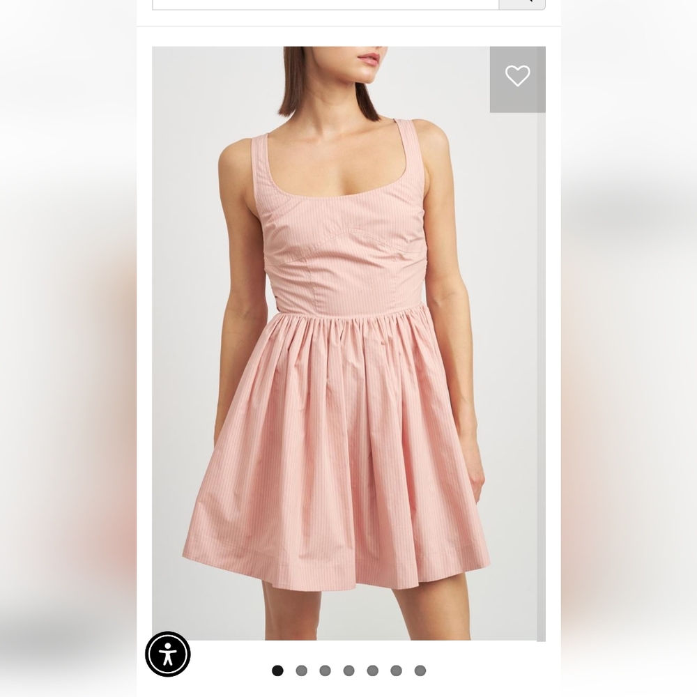 En Saison Pink Ruched Mini Sundress